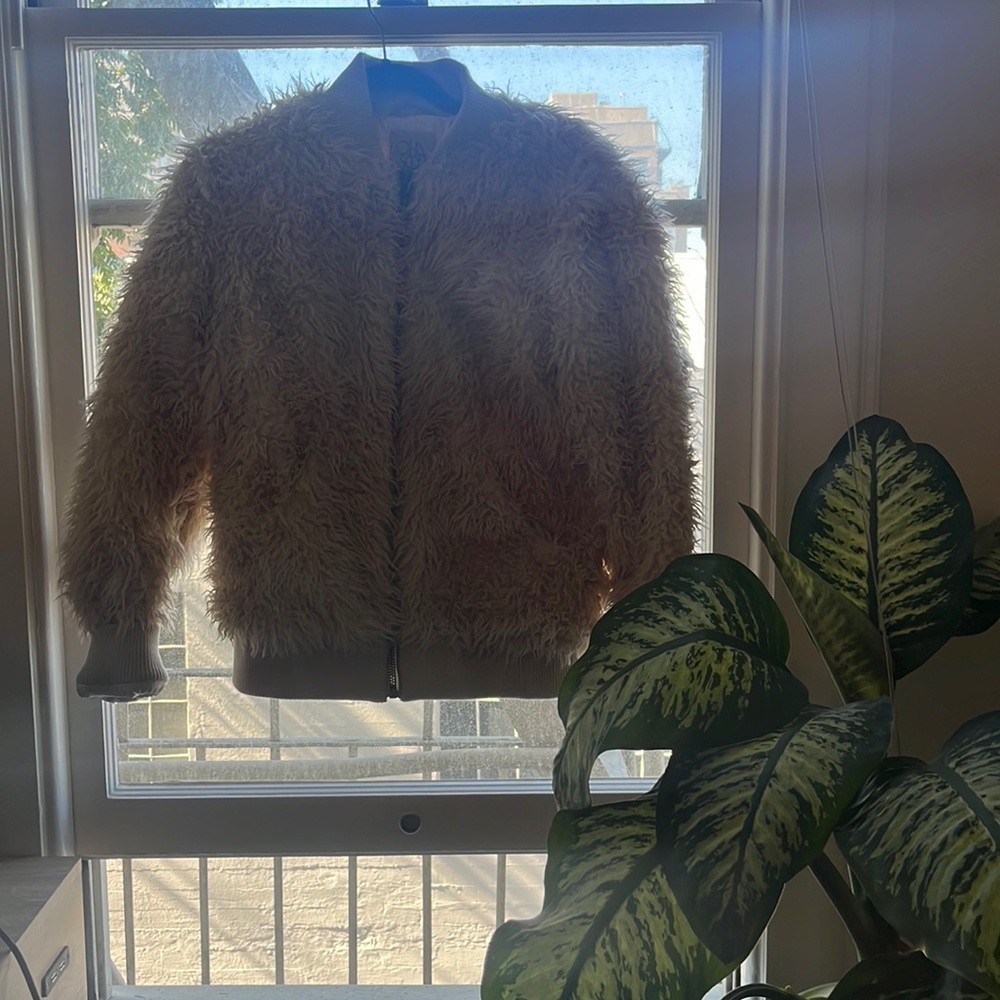 Fun Furry Beige Revolve Coat